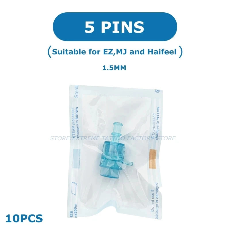 10pcs High Quality Sterility Tips Negative Pressure Filter Tube 5/9 Pins Needle For EZ Gun Replacement Skin Care Device Parts