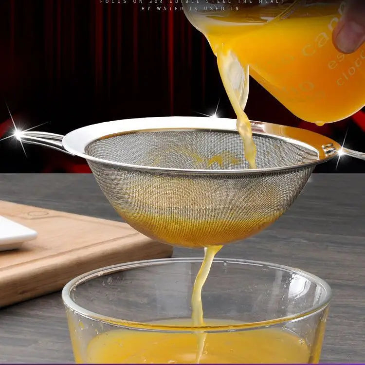 1-3Pcs Stainless Steel Wire Fine Mesh Oil Strainer Flour Colander Sieve Sifter Pastry Baking Tools Kitchen Accessories