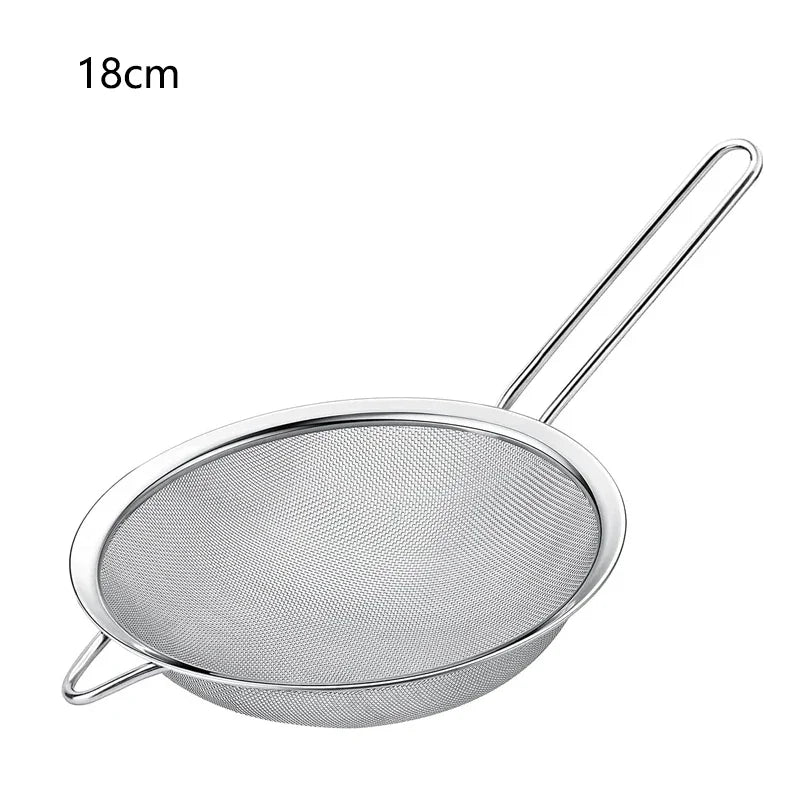 1-3Pcs Stainless Steel Wire Fine Mesh Oil Strainer Flour Colander Sieve Sifter Pastry Baking Tools Kitchen Accessories