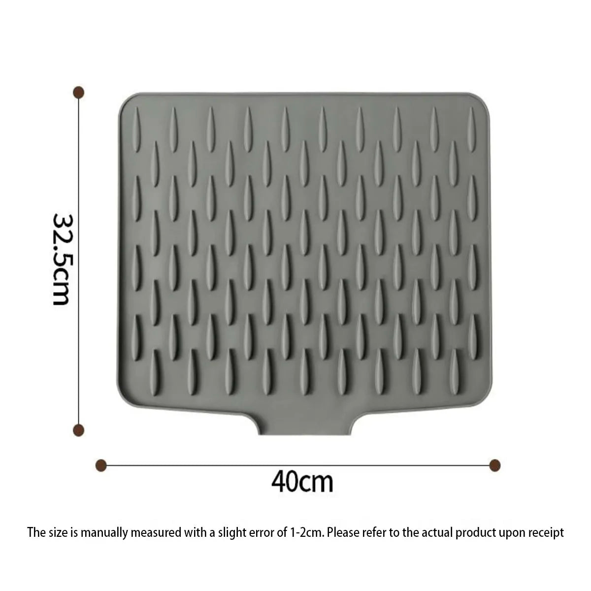 1pc Placemats for Table Non Slip Silicone Drying Mat Drainage Heat Resistant Easy Clean for Kitchen Countertop Sink Coasters